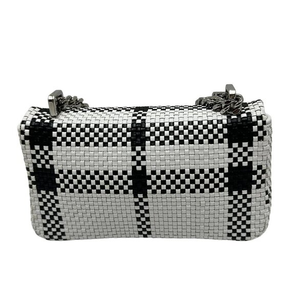 Auth BURBERRY LONDON ENGLAND Roller Bag - White Black Leather Shoulder Bag - Picture 11 of 11